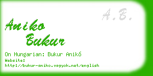 aniko bukur business card