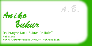 aniko bukur business card